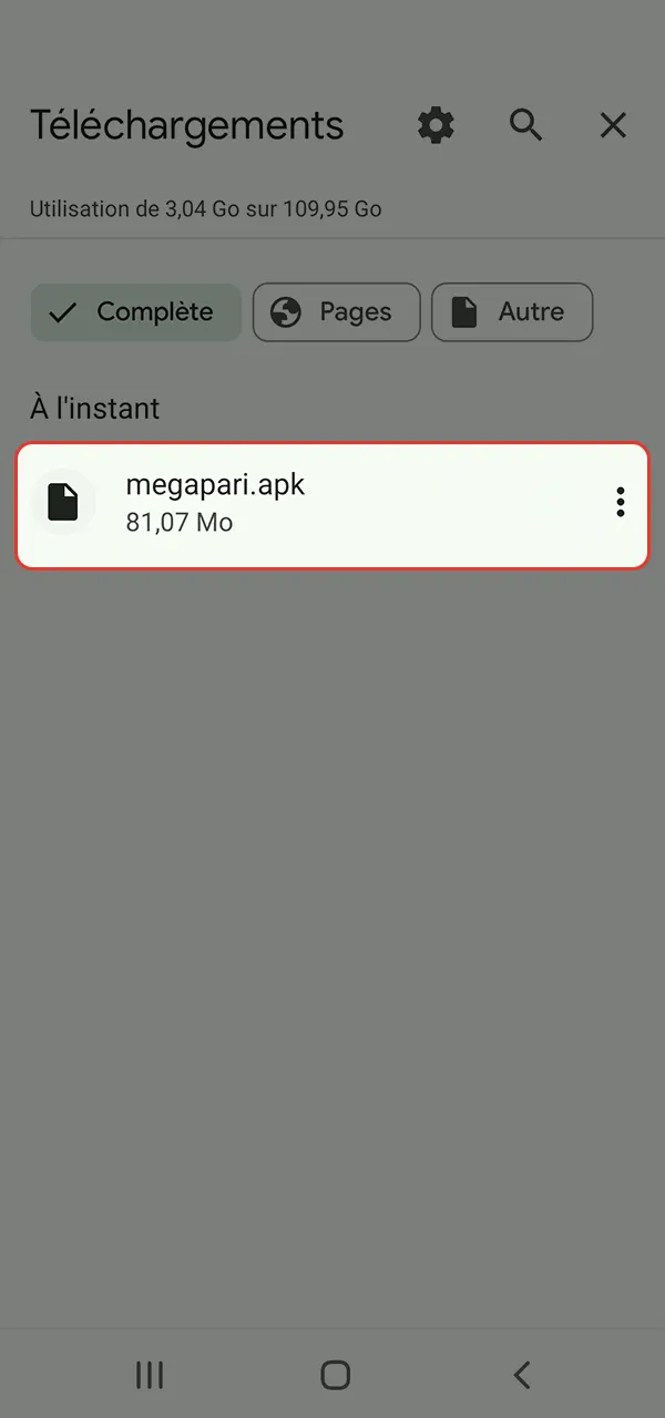 اكتشف كيفية إكمال تثبيت Megapari على Android.