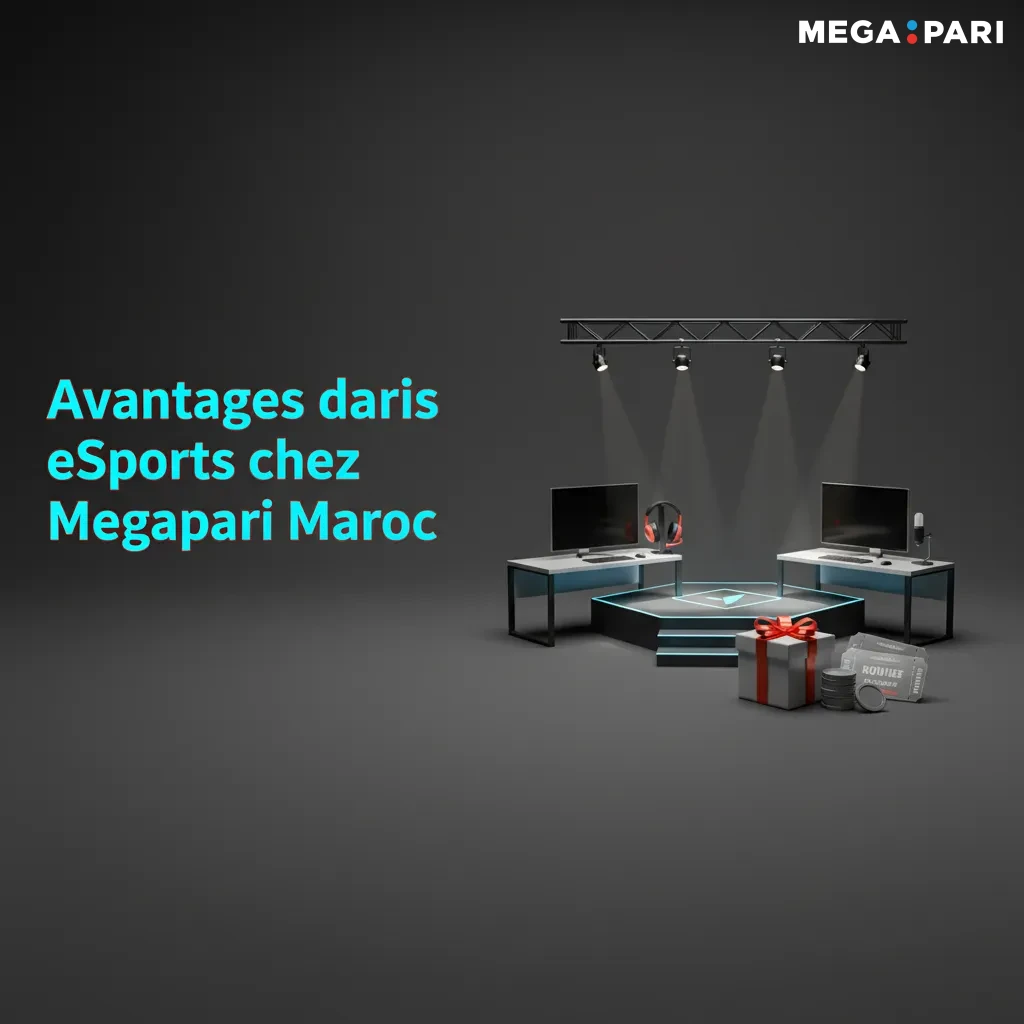 Bannière Megapari Maroc: avantages paris eSports — cotes élevées, bonus, paiements locaux MAD, support 24/7, app mobile.