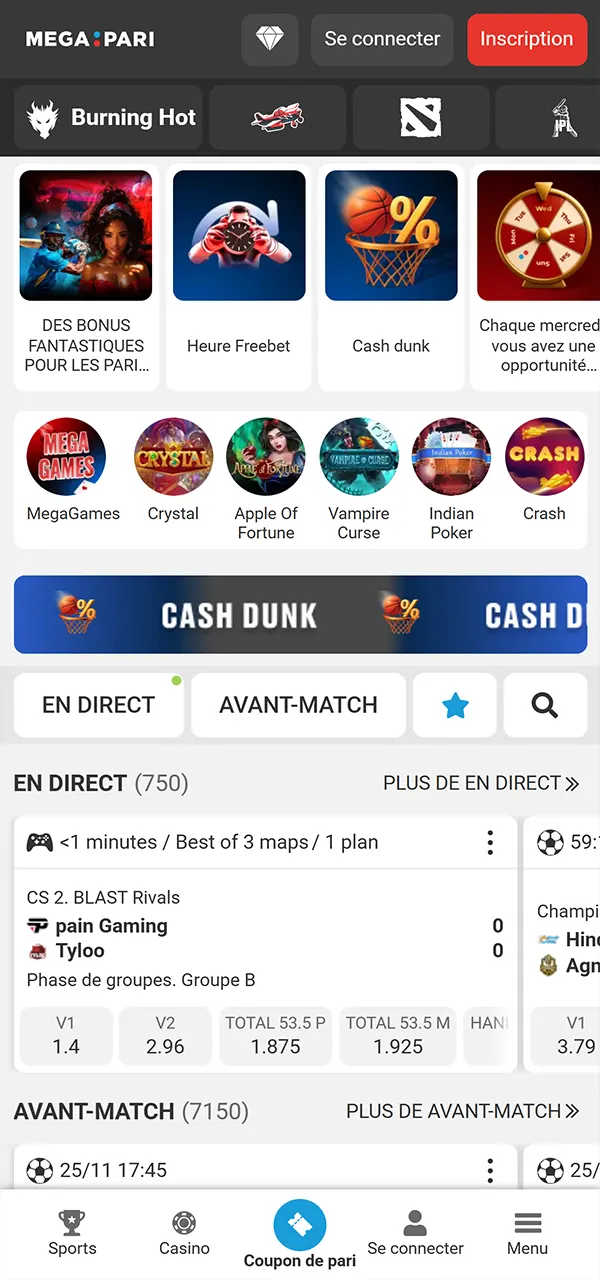 انضم إلى Megapari واستمتع بجميع ميزات المنصة.