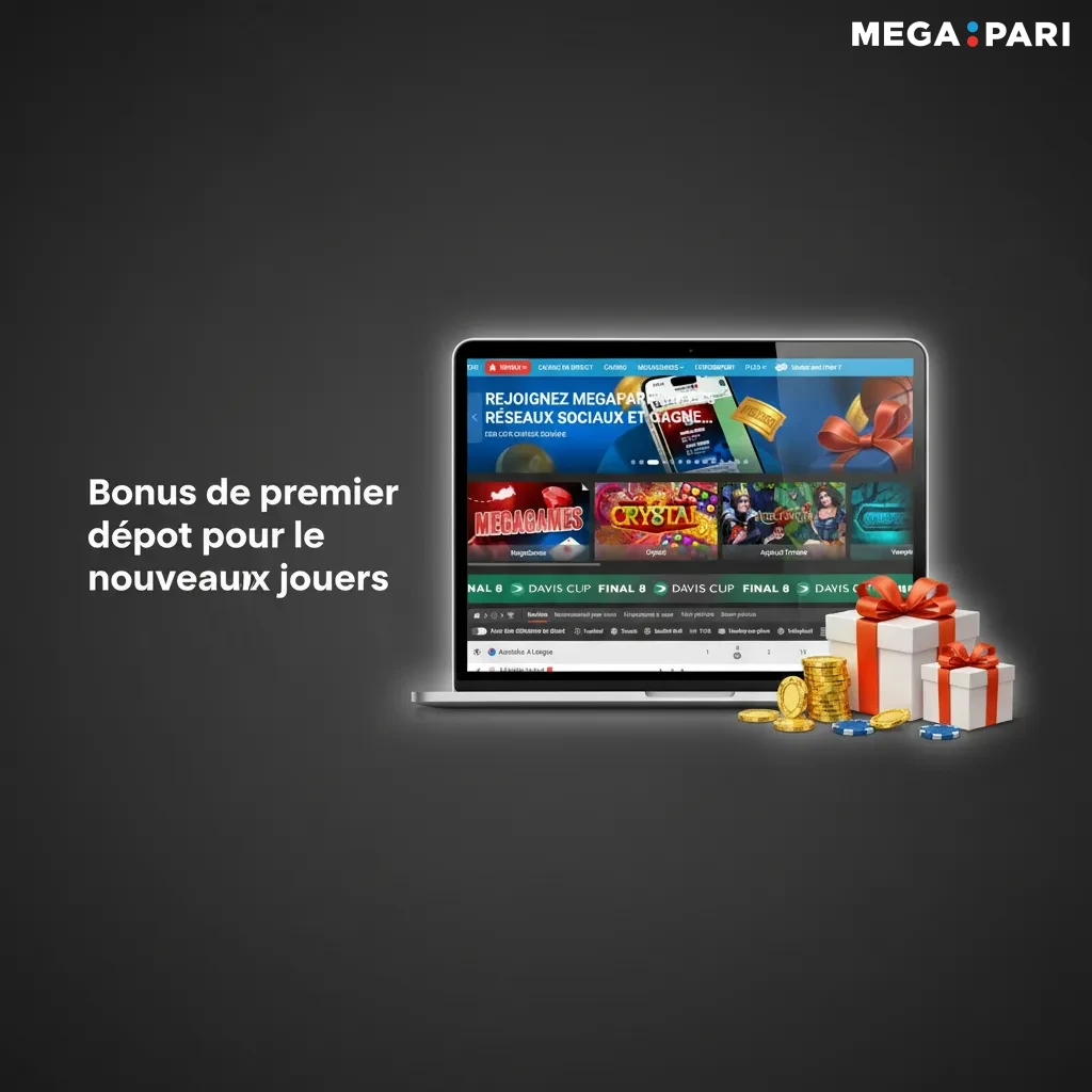 Bannière Megapari: bonus 1er dépôt 200% jusqu’à 16 950 MAD + 150 tours; dépôt min 100 MAD; mise 35x en 7 jours.